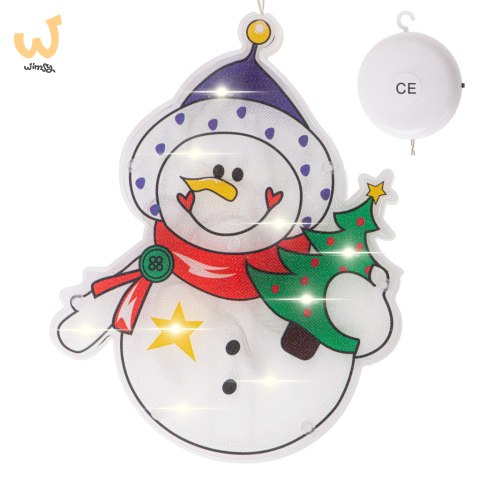 Lampki LED wisząca ozdoba dekoracja okna świąteczna przyssawka bałwan Lampki LED wisząca ozdoba dekoracja okna świąteczna przyssawka bałwan