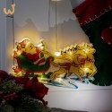 Lampki LED wisząca ozdoba dekoracja okna świąteczna przyssawka sanie Mikołaja
