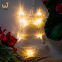 Lampki LED wisząca ozdoba dekoracja okna świąteczne choinkowe dzwoneczek przyssawki 10 LED