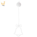 Lampki LED wisząca ozdoba dekoracja okna świąteczne choinkowe dzwoneczek przyssawki 10 LED