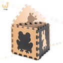 Mata edukacyjna piankowa puzzle beż 85 x 85 cm 9 elementów