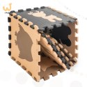 Mata edukacyjna piankowa puzzle beż 85 x 85 cm 9 elementów