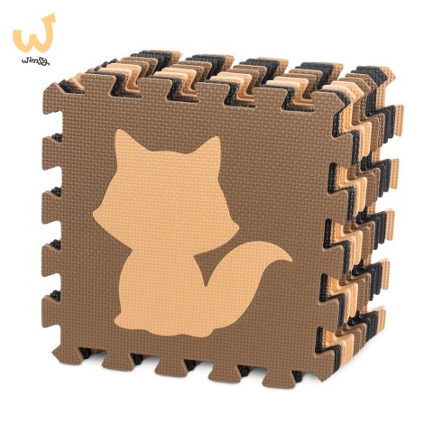 Mata edukacyjna piankowa puzzle beż 85 x 85 cm 9 elementów Mata edukacyjna piankowa puzzle beż 85 x 85 cm 9 elementów