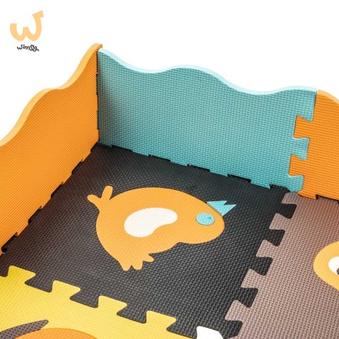 Mata edukacyjna piankowa puzzle zwierzątka kolorowa 114 x 114 cm 25 elementów Mata edukacyjna piankowa puzzle zwierzątka kolorowa 114 x 114 cm 25 elementów
