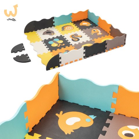 Mata edukacyjna piankowa puzzle zwierzątka kolorowa 114 x 114 cm 25 elementów Mata edukacyjna piankowa puzzle zwierzątka kolorowa 114 x 114 cm 25 elementów