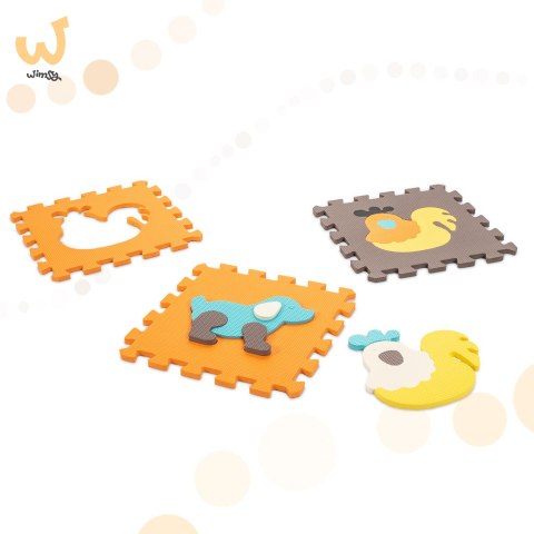Mata edukacyjna piankowa puzzle zwierzątka kolorowa 114 x 114 cm 25 elementów Mata edukacyjna piankowa puzzle zwierzątka kolorowa 114 x 114 cm 25 elementów