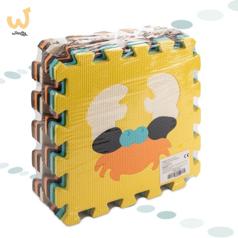 Mata edukacyjna piankowa puzzle zwierzątka kolorowa 85 x 85 cm 9 elementów Mata edukacyjna piankowa puzzle zwierzątka kolorowa 85 x 85 cm 9 elementów