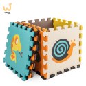 Mata edukacyjna piankowa puzzle zwierzątka kolorowa 85 x 85 cm 9 elementów