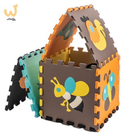 Mata edukacyjna piankowa puzzle zwierzątka kolorowa 85 x 85 cm 9 elementów Mata edukacyjna piankowa puzzle zwierzątka kolorowa 85 x 85 cm 9 elementów