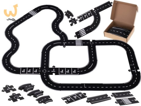 Puzzle kreatywne 2w1 droga jezdnia 40 elementów Puzzle kreatywne 2w1 droga jezdnia 40 elementów