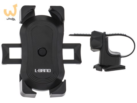 Uchwyt rowerowy motocyklowy na telefon czarny stabilny Uchwyt rowerowy motocyklowy na telefon czarny stabilny