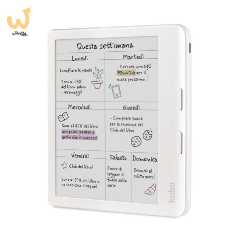 Ebook Kobo Libra Colour 7" E-Ink Kaleido 3 32GB WI-FI White Ebook Kobo Libra Colour 7" E-Ink Kaleido 3 32GB WI-FI White