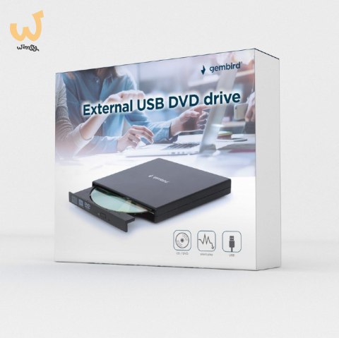 GEMBIRD ZEWNĘTRZNA NAGRYWARKA DVD 8X, CD 24X USB 2.0 CZARNA GEMBIRD ZEWNĘTRZNA NAGRYWARKA DVD 8X, CD 24X USB 2.0 CZARNA
