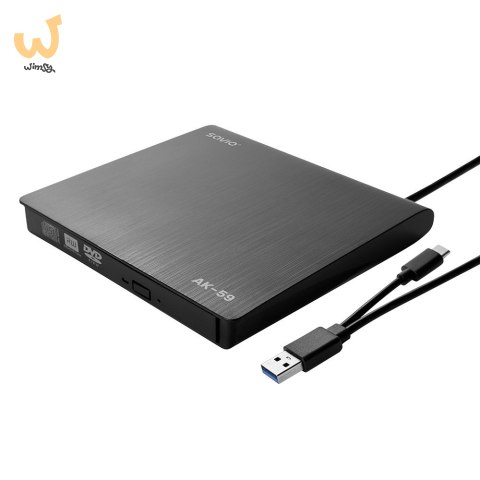 SAVIO NAGRYWARKA ZEWNĘTRZNA TYPU SLIM CD/DVD R/RW - USB C/USB-A, AK-59 SAVIO NAGRYWARKA ZEWNĘTRZNA TYPU SLIM CD/DVD R/RW - USB C/USB-A, AK-59