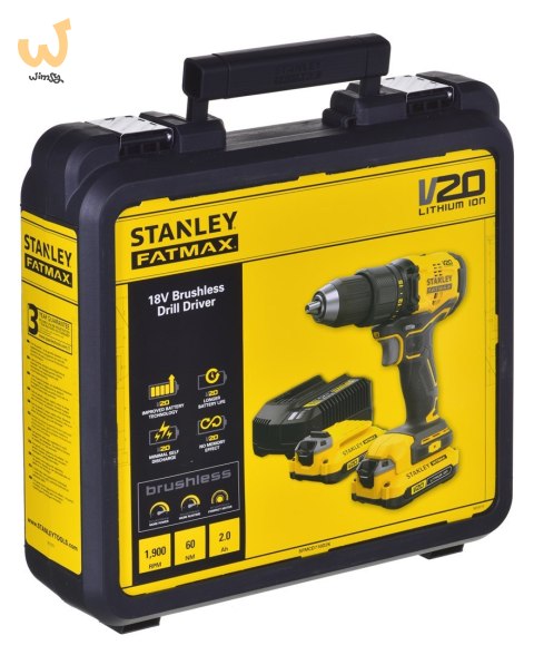 WKRĘTARKA 18V V20 STANLEY SFMCD710D2K-QW WKRĘTARKA 18V V20 STANLEY SFMCD710D2K-QW