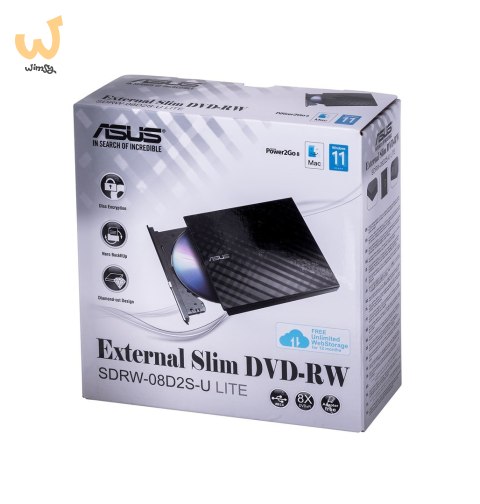 DVD-REC ASUS SDRW-08D2S-U LITE USB SLIM CZARNY BOX DVD-REC ASUS SDRW-08D2S-U LITE USB SLIM CZARNY BOX
