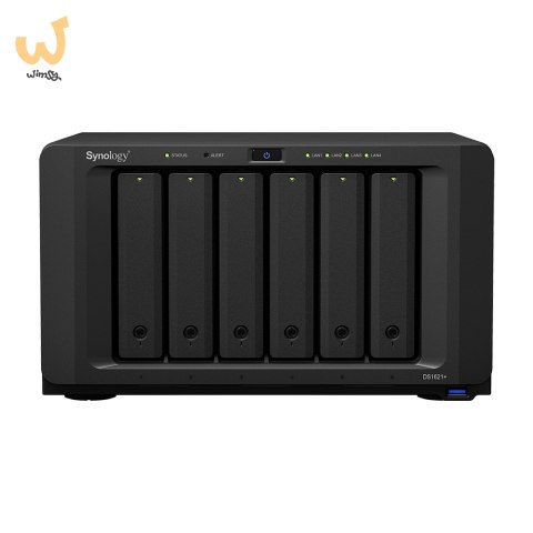 NAS Synology DS1621+; Tower; 6x (3.5"/2.5" SATA HDD/SSD); AMD Ryzen V1500B, 4 GB DDR4 (max. 32GB),4 x 1GbE RJ-45