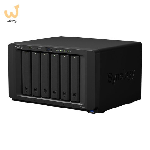NAS Synology DS1621+; Tower; 6x (3.5"/2.5" SATA HDD/SSD); AMD Ryzen V1500B, 4 GB DDR4 (max. 32GB),4 x 1GbE RJ-45 NAS Synology DS1621+; Tower; 6x (3.5"/2.5" SATA HDD/SSD); AMD Ryzen V1500B, 4 GB DDR4 (max. 32GB),4 x 1GbE RJ-45