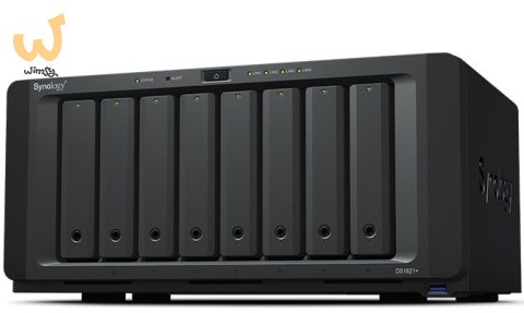 NAS Synology DS1821+; Tower; 8x (3.5"/2.5" SATA HDD/SSD); AMD Ryzen V1500B;,4 GB DDR4 (max. 32GB),4 x 1GbE RJ-45 NAS Synology DS1821+; Tower; 8x (3.5"/2.5" SATA HDD/SSD); AMD Ryzen V1500B;,4 GB DDR4 (max. 32GB),4 x 1GbE RJ-45
