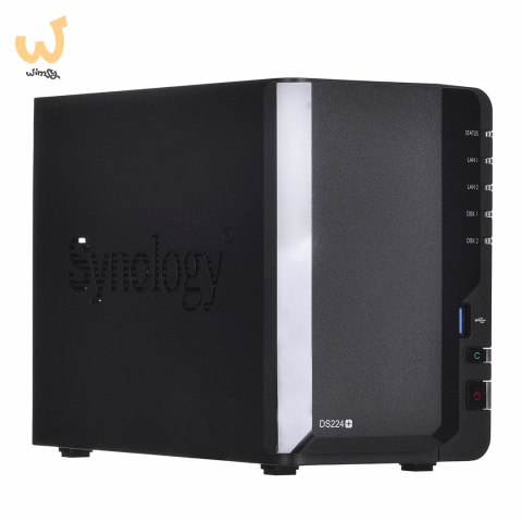 NAS Synology DS224+; Tower; 2x (3.5" SATA HDD); Intel Celeron J4125;,2GB DDR4 (max. 6GB), 2x 1GbE RJ-45