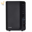 NAS Synology DS224+; Tower; 2x (3.5" SATA HDD); Intel Celeron J4125;,2GB DDR4 (max. 6GB), 2x 1GbE RJ-45