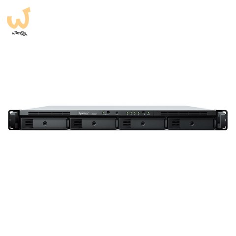 NAS Synology RS822+; 1U RACK; 4x (3.5" SATA HDD/2.5" SATA SSD); AMD Ryzen V1500B; 2 GB DDR4 ECC SODIMM (max. 32GB), 4x 1GbE RJ-4