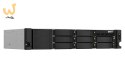 Qnap TS-864eU-RP-8G, 2U, 8 x 2.5"/3.5" SATA, Intel Celeron N5095 4C/4T, 8 GB DDR4 onboard not expandable, 2 x 2.5GbE, Redundant 