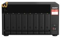Zestaw Qnap TS-873A-SW5T (TS-873A-8G + switch QSW-1105-5T 5x2.5GbE), Tower, 8 x 2.5"/3.5" SATA, AMD Ryzen V1500B 4C/8T, 8GB DDR4
