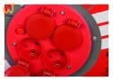 Przedłużacz elektryczny bębnowy 25M VERTEX 3x2,5mm PB25METAL czarny