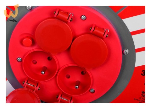 Przedłużacz elektryczny bębnowy 25M VERTEX 3x2,5mm PB25METAL czarny Przedłużacz elektryczny bębnowy 25M VERTEX 3x2,5mm PB25METAL czarny