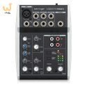 Behringer 502S - 5-kanałowy kompaktowy mikser analogowy z interfejsem USB zaprojektowany specjalnie do obsługi podcastów, stream