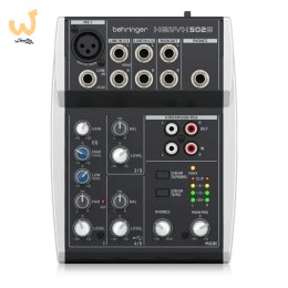 Behringer 502S - 5-kanałowy kompaktowy mikser analogowy z interfejsem USB zaprojektowany specjalnie do obsługi podcastów, stream