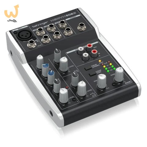 Behringer 502S - 5-kanałowy kompaktowy mikser analogowy z interfejsem USB zaprojektowany specjalnie do obsługi podcastów, stream Behringer 502S - 5-kanałowy kompaktowy mikser analogowy z interfejsem USB zaprojektowany specjalnie do obsługi podcastów, stream