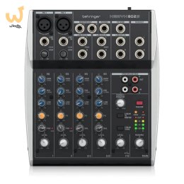 Behringer 802S - 8-kanałowy kompaktowy mikser analogowy z interfejsem USB zaprojektowany specjalnie do obsługi podcastów, stream