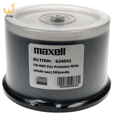 MAXELL CD-R 700MB 50 szt. 52x80 min, spindel, płyta do nadruku MAXELL CD-R 700MB 50 szt. 52x80 min, spindel, płyta do nadruku