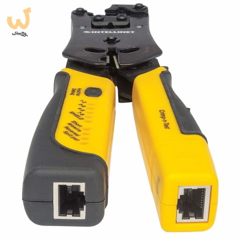 INTELLINET ZACISKARKA WTYKÓW RJ45/RJ11/RJ12/RJ22 Z TESTEREM OKABLOWANIA 780124 INTELLINET ZACISKARKA WTYKÓW RJ45/RJ11/RJ12/RJ22 Z TESTEREM OKABLOWANIA 780124