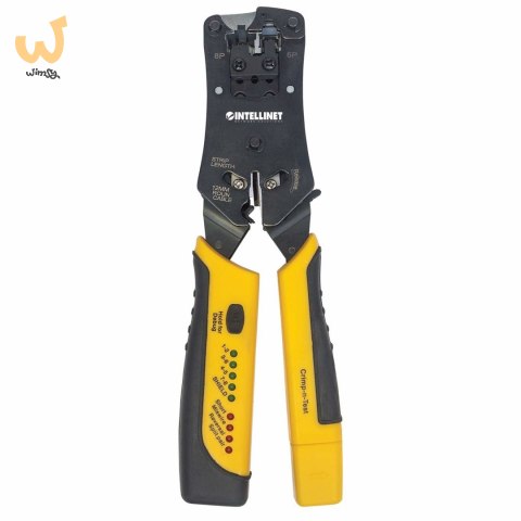 INTELLINET ZACISKARKA WTYKÓW RJ45/RJ11/RJ12/RJ22 Z TESTEREM OKABLOWANIA 780124 INTELLINET ZACISKARKA WTYKÓW RJ45/RJ11/RJ12/RJ22 Z TESTEREM OKABLOWANIA 780124