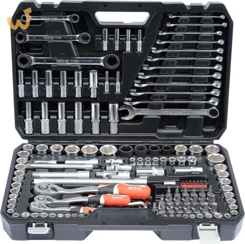 Zestaw kluczy XXL YATO 150szt. 1/4"-3/8"-1/2" 38811 Zestaw kluczy XXL YATO 150szt. 1/4"-3/8"-1/2" 38811