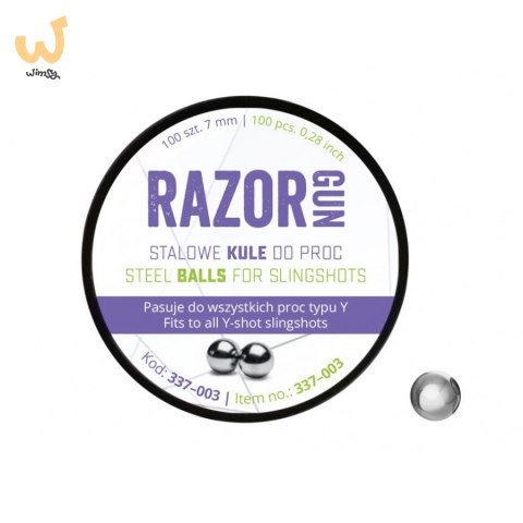 Kulki do procy RazorGun 7 mm 100 szt. (337-003) Kulki do procy RazorGun 7 mm 100 szt. (337-003)