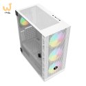 SAVIO OBUDOWA PC ARGB MESH/GLASS RAPTOR WHITE X1