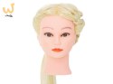 Główka głowa treningowa fryzjerska naturalne włosy blond