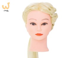 Główka głowa treningowa fryzjerska naturalne włosy blond
