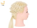 Główka głowa treningowa fryzjerska naturalne włosy blond