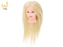 Główka głowa treningowa fryzjerska naturalne włosy blond
