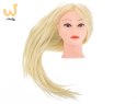 Główka głowa treningowa fryzjerska naturalne włosy blond
