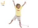 Hula hop na nogę skakanka piłka świecąca LED różowa