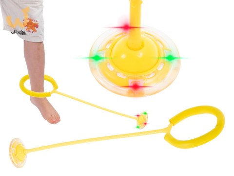 Hula hop na nogę skakanka piłka świecąca LED żółta Hula hop na nogę skakanka piłka świecąca LED żółta