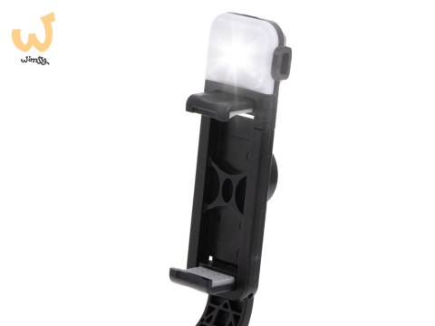 Kijek do selfie lampka LED statyw tripod czarny Kijek do selfie lampka LED statyw tripod czarny