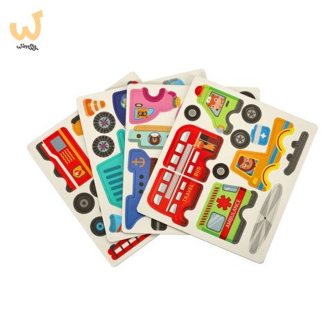 Książeczka magnetyczna układanka puzzle z magnesem środki transportu Książeczka magnetyczna układanka puzzle z magnesem środki transportu