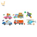Książeczka magnetyczna układanka puzzle z magnesem środki transportu
